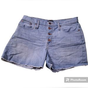J Crew Cut Off High Rise Jean Denim Shorts